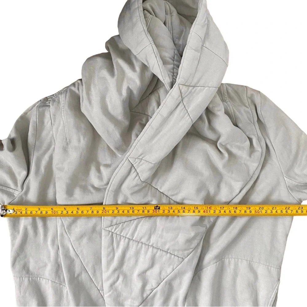 Young Fabulous & Broke Sandrine Quilted Cocoon Open Front Coat Jacket Stone M/L - Picture 7 of 8